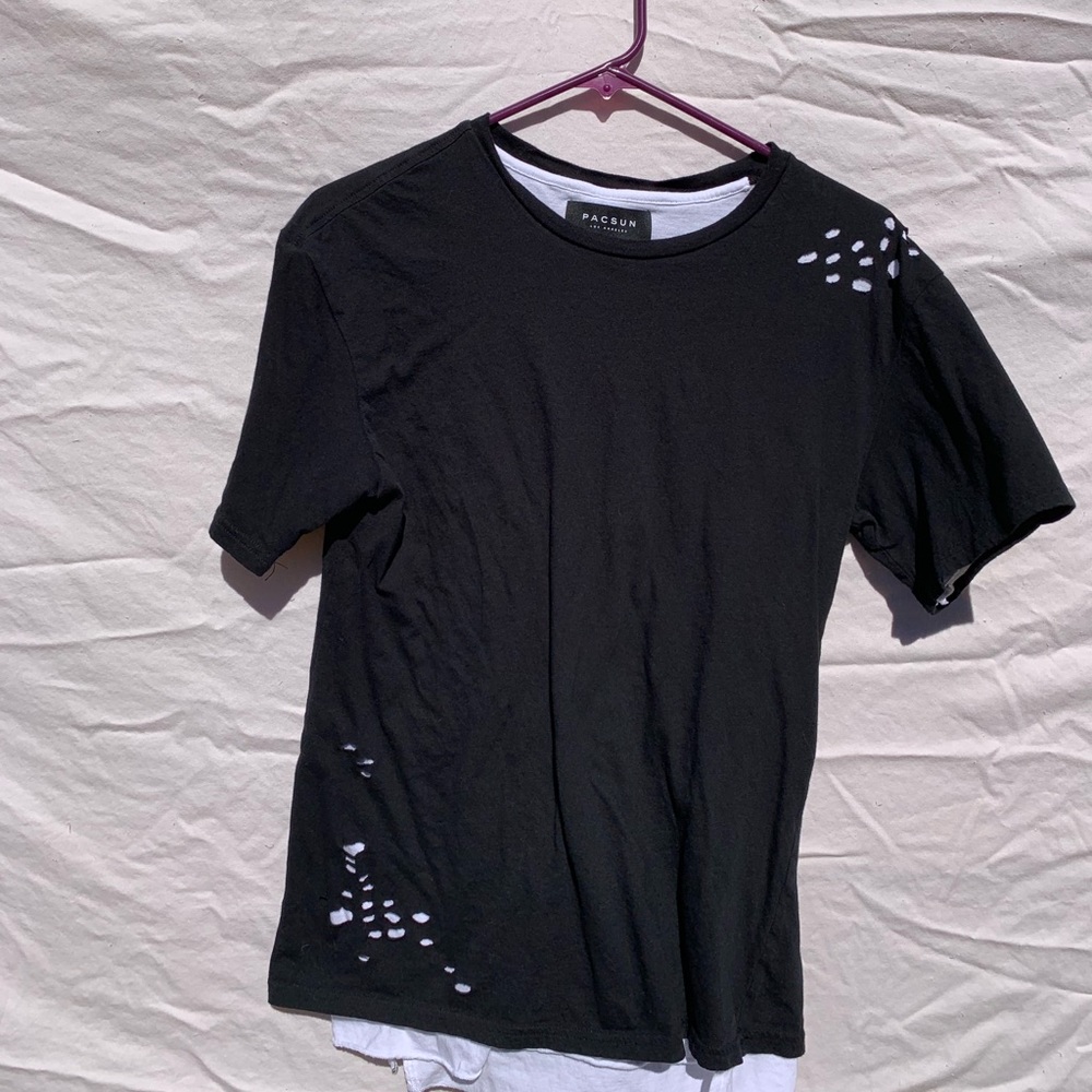 Ripped Black/White Shirt